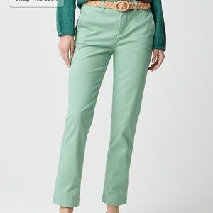 J.crew green high-rise girlfriend chino
